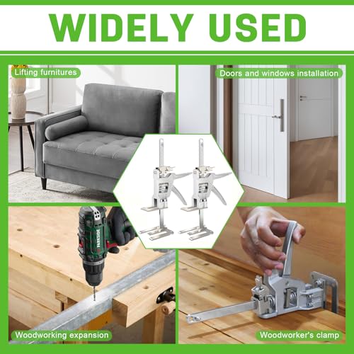 AROMUJOY 2 Stück Arbeitssparender Arm, Arm Hebewerkzeug mit Skala, Arm Handwerkzeugheber mit Langsam und Schnell Hebefunktion, Möbelheber für Möbel, Türen, Board Heber, 200kg Hubkapazität