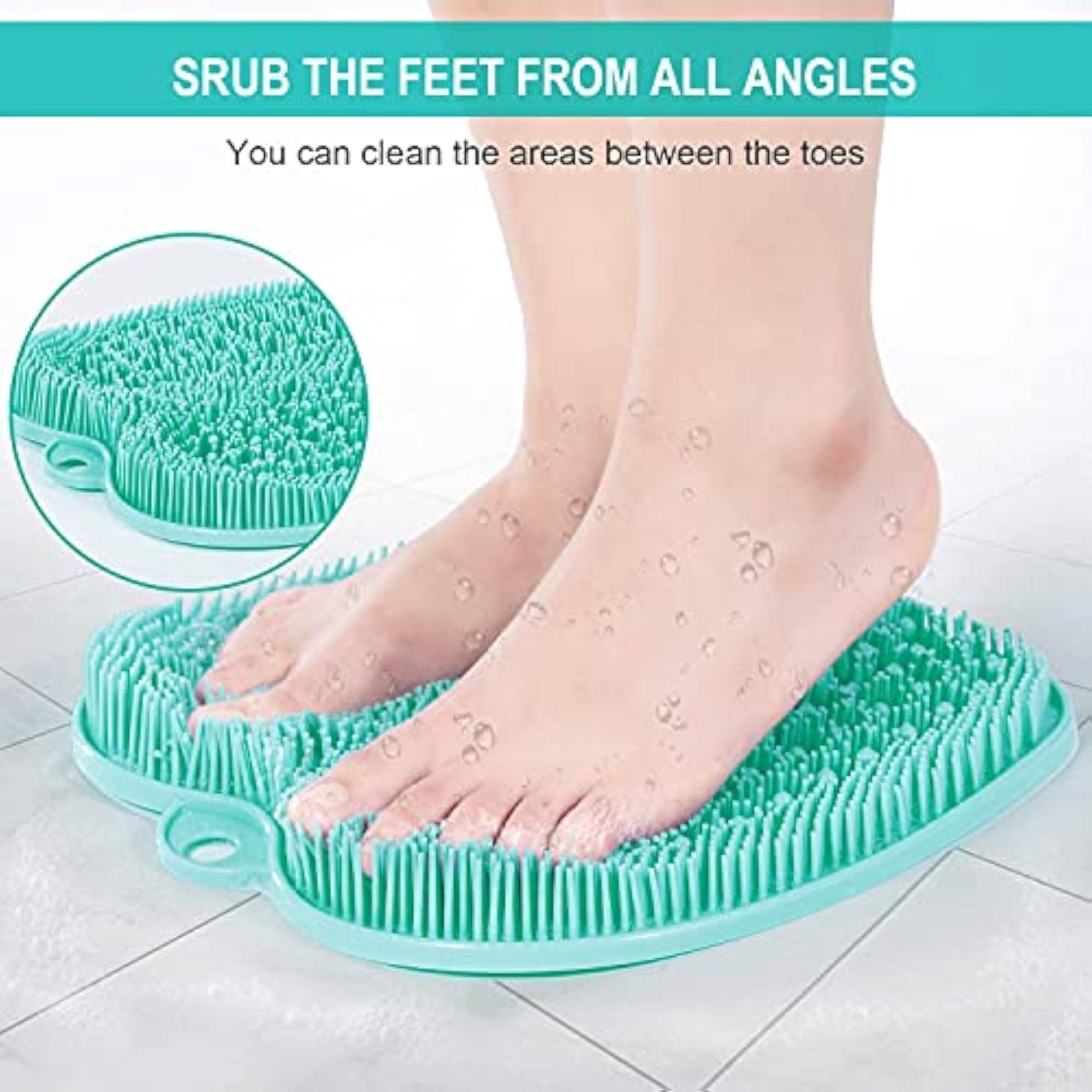 Shower Foot Scrubber Massager Cleaner for Shower Floor