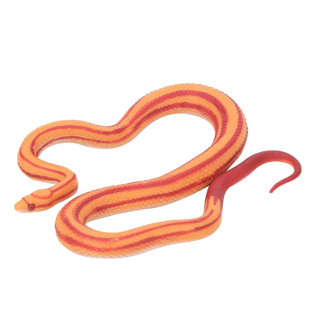 Corn Snake Realistic Rubber Snakes Fake Snake Toy for Boy and Girls Garden Props to Scare Birds, Squirrels, Scary Gag Rubber Lifelike Snakes Halloween Pranks Props