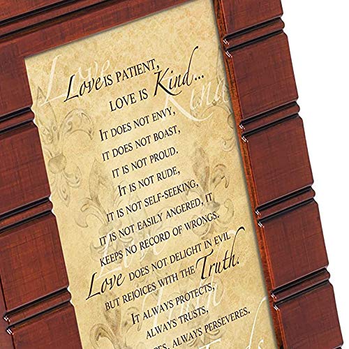 Love Is Patient Love Is Kind 8 X 10 Beaded Board Wood Finish Picture Frame Plaque #TOP5