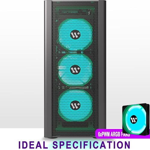 Full-Tower PC Gaming-behuizing met High-Airflow-paneel, magnetisch stoffilter, 3x 140mm Full-Tower PC Gaming-behuizing met High-Airflow-paneel, magnetisch stoffilter, 3x 140mm