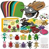 WATINC Felt Handpuppe DIY Art Craft Set 12 Stück Puppentheater Kreatives DIY-Set zum Selbermachen für Geschichtenerzählen Rollenspiel Partyzubehör Geschenk für Mädchen und Jungen (Insekten Tiere)