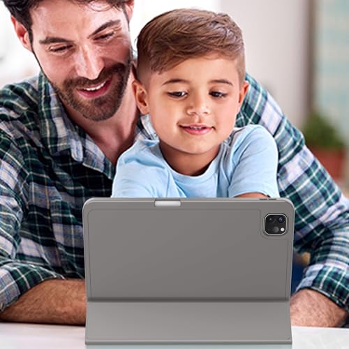 Image of ZryXal New iPad Pro 13 Inch Case (M5) 2025 / (M4) 2024 with Pencil Holder, Smart iPad Case [Support Pencil Pro and Pencil (USB-C)], Support Touch ID and Auto Wake /Sleep (Space Gray)