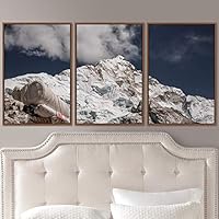 3 Piece Framed Canvas Wall Art Snow Mountain Canvas Prints Home Artwork Decoration for Living Room,Bedroom - 16