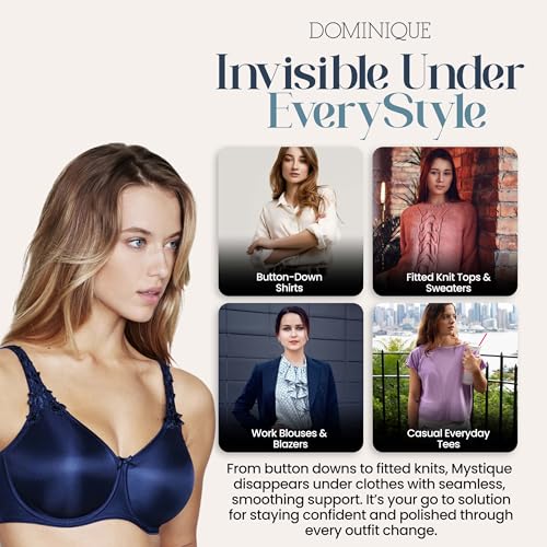 Image of Dominique Mystique Minimizer Bra #7000 - Seamless Full Figure Underwire Lingerie for Women, Smooths & Shapes