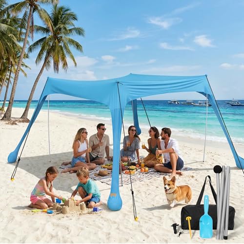Upgraded 10x10FT Beach Canopy Tent