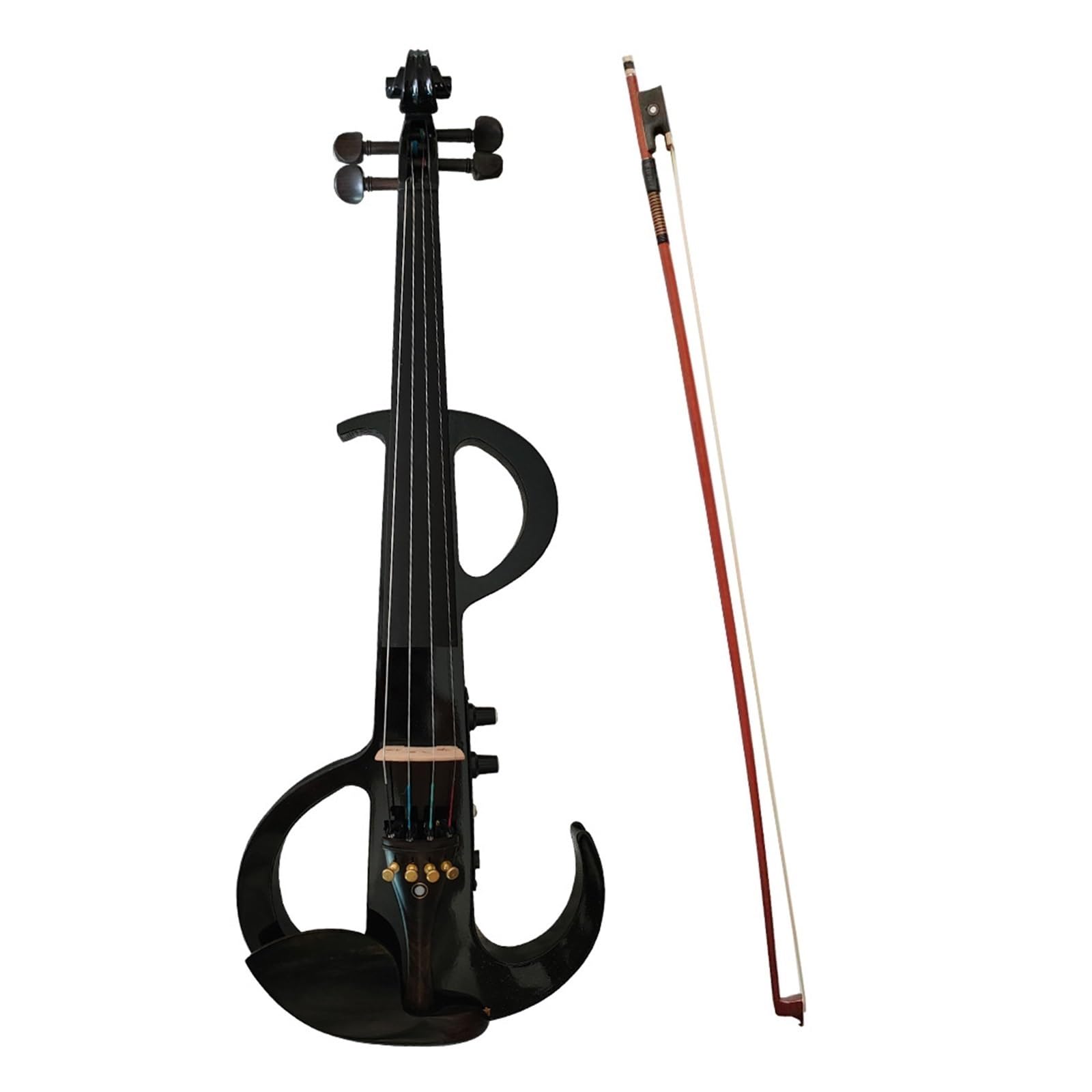 Violino Elettronico Nero 4/4 Per Adulti Strumento A Corda Per Principianti Violino