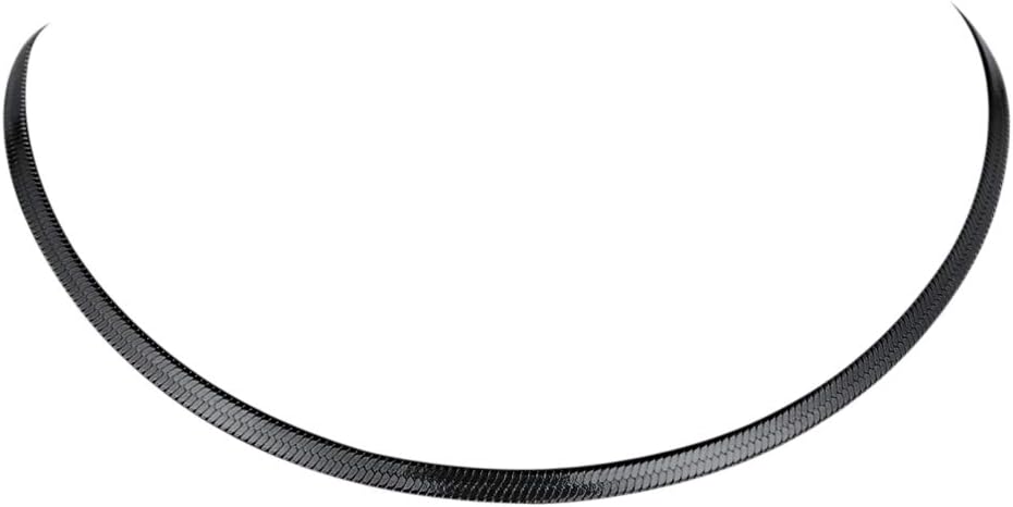 Findchic stunning choker herringbone chains for women stainless s…