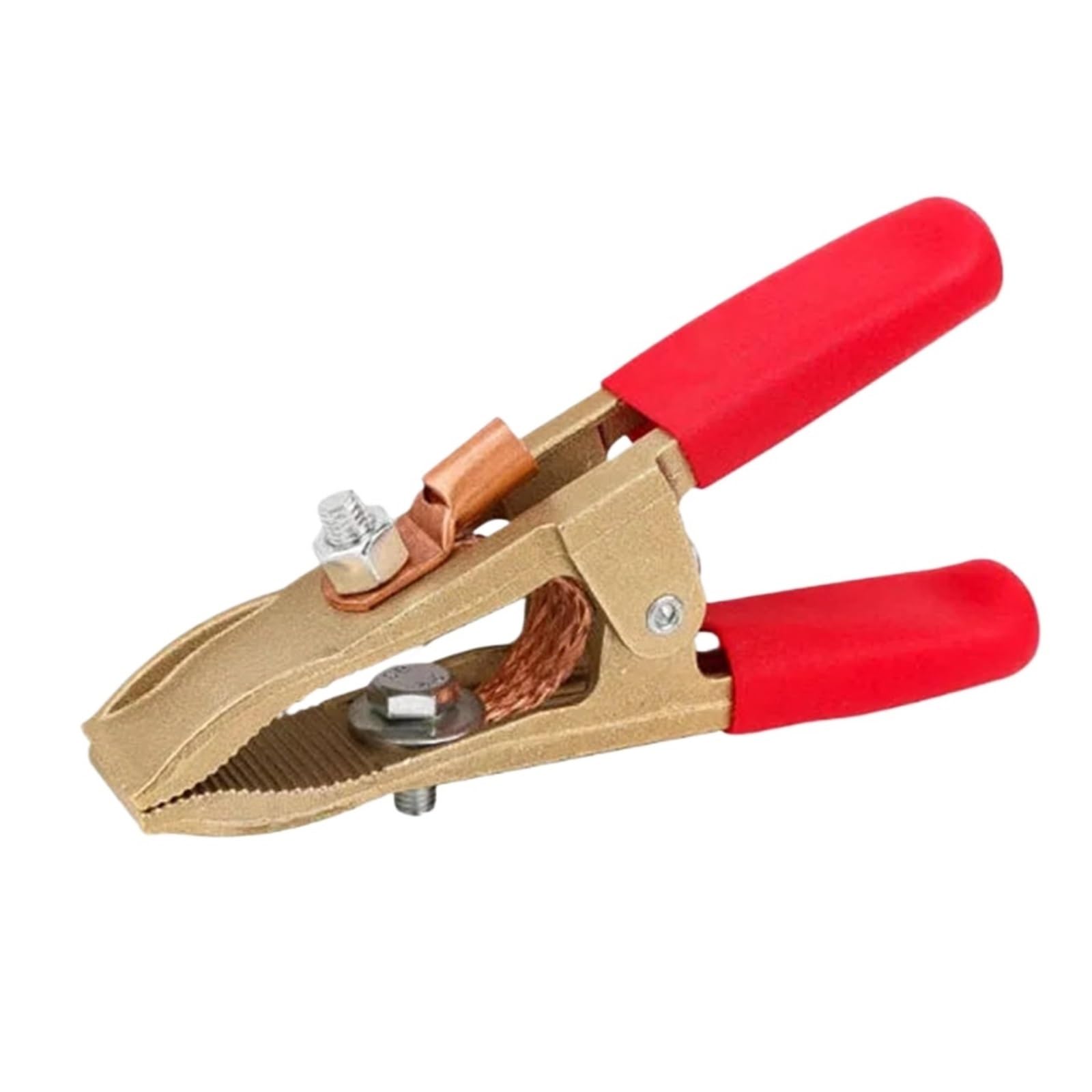 Morsetto di Terra Saldatura Clip di messa a terra in rame Maniglia for saldatrice a filo a forma A. Batteria for auto(B 500A)