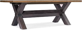 Hooker Furniture Big Sky Veneers and Solid Wood Trestle Dining Table in Brown