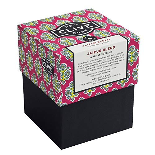 Image of Clive Road Chocolate Tea - 50+ Cups, Delicious Dessert Tea for Lovers, 100% Natural ~ Cocoa, Rose Petals & Oranges, No added Sugar, Brew as Hot or Iced, 100 g