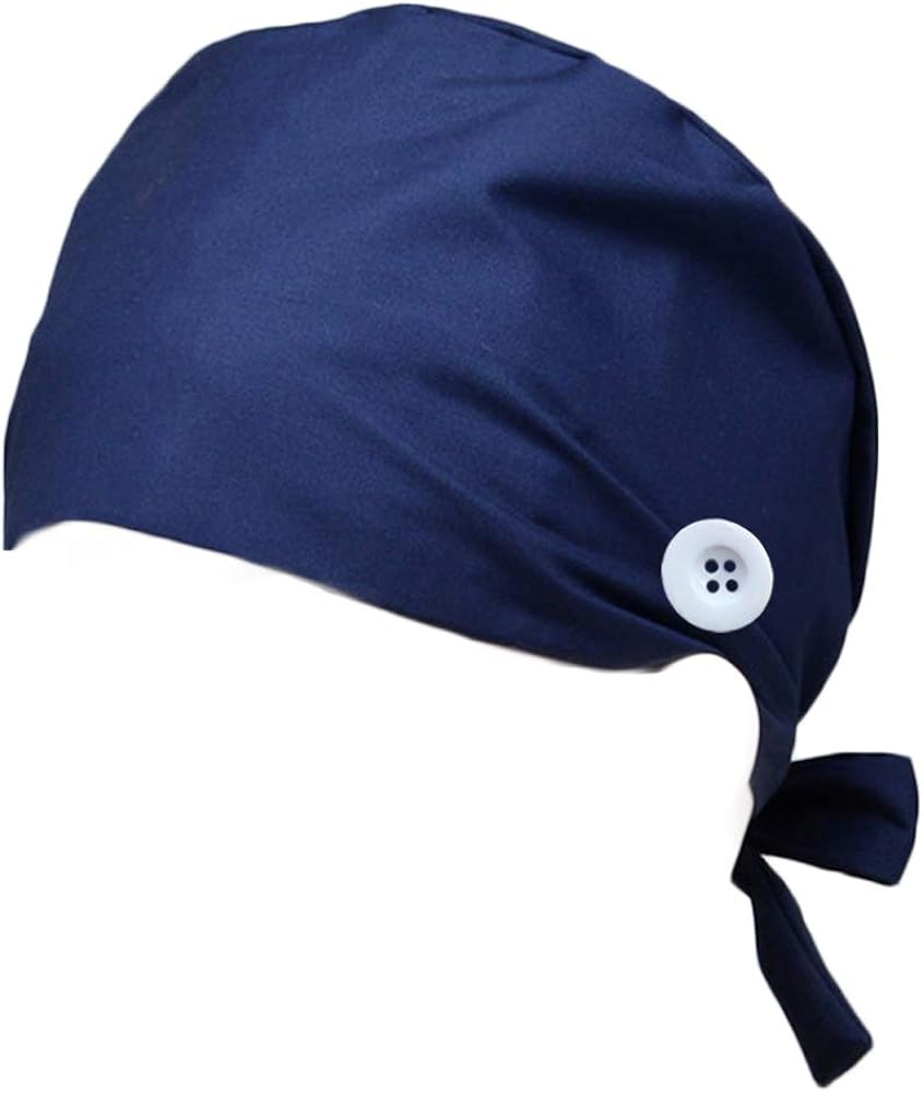 Hotme Women's and Men's Cap Working Hat with Button Sweatband Adjustable Tie Back Hats One Size Multiple Color Hotme Women's and Men's Cap Working Hat with Button Sweatband Adjustable Tie Back Hats One Size Multiple Color