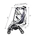 Stroller Rain Cover, Universal Black Clear Baby Travel Weather Shield for Outdoor Protection, Plastic Rain Stroller Cover for Winter Infant for Windproof, Waterproof, Protect from Sun Dust Snow