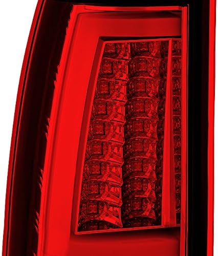 AKKON - For 2003-2007 Chevy Silverado GMC Sierra Red LED Light Tube Tail Brake Lights + 3rd High Mount Cargo Lamp