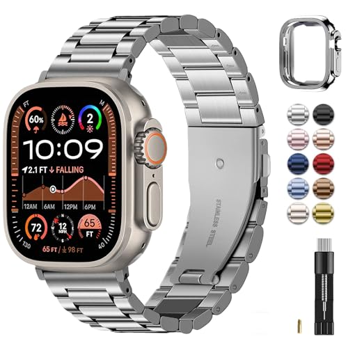 Image of Fullmosa Metal Band with Case for Apple Watch 49mm Ultra 3 2 1