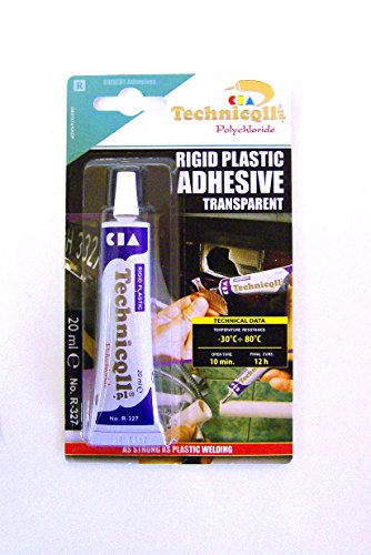 Technicqll Colle forte pour plastique/ABS/Perspex/TR/éthylène acétate de vinyle/acrylique/verre Transparent
