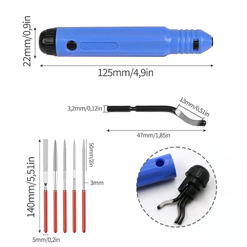 Outil ébavurage Métal Ébavureur Manuel Avec 10 Lames - Outil Professionnel Pour Tubes Métal/Plastique - Chanfrein 360° Lames HSS Chanfrein Outil ébavurage Métal Ébavureur Manuel Avec 10 Lames - Outil Professionnel Pour Tubes Métal/Plastique - Chanfrein 360° Lames HSS Chanfrein