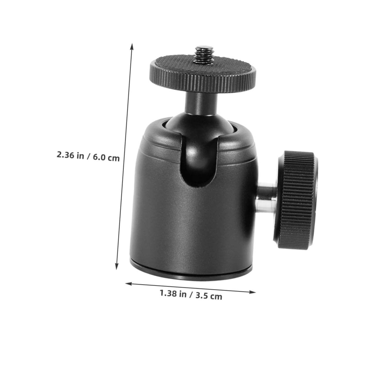 LALAFINA Small Lightweight Metal Camera Ball Head Adapter 1/4 3/8 Screw Multi-use for Photography Outdoor Shooting