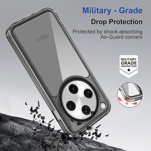 Image of Zapcase Back Case Cover for Oppo Find X8 5G | Compatible for Oppo Find X8 5G Back Cover | Case Cover with Camera Protection | (TPU + PC | Translucent Black)