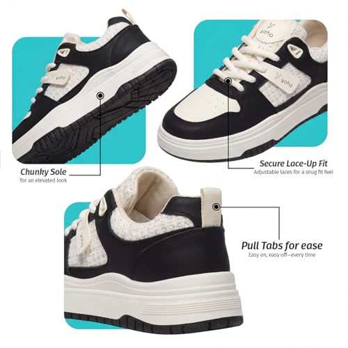 Image of YOHO UrbanDash Sneakers for Woman | Strong Grip, Thick Laces, Cushioned Insoles | Comfortable & Stylish for Everyday Use Shoes for Woman /Girls /Ladies -0736