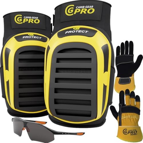 CARIB GEAR PRO USA Work Knee Pads with Gloves