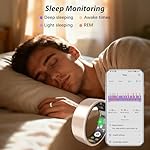 Smart Ring for Women Men Fitness Ring with Heart Rate, Blood Oxygen, Blood Pressure, sleep tracker, Step tracker, IP68 Waterproof health ring for iOS & Android,No Subscription Fee (Rose Gold, 8#) - Image 3