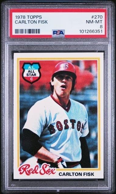 Carlton Fisk 1978 Topps Baseball Card #270 Psa 8 Nm-mt Graded Sox Hof - Baseball Slabbed Rookie Cards