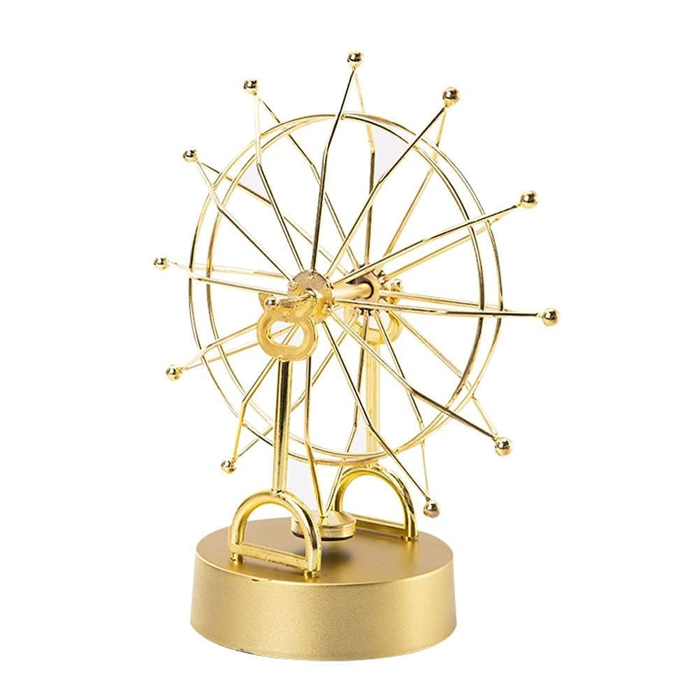Mini Ferris Wheel Perpetual Motion Desk Toy – Kinetic Sculpture Desk Ornament with USB or Battery Power, Metal Revolving Gadget Stress Relief Toy, Tabletop Decoration for Home, Office & Study-image-43