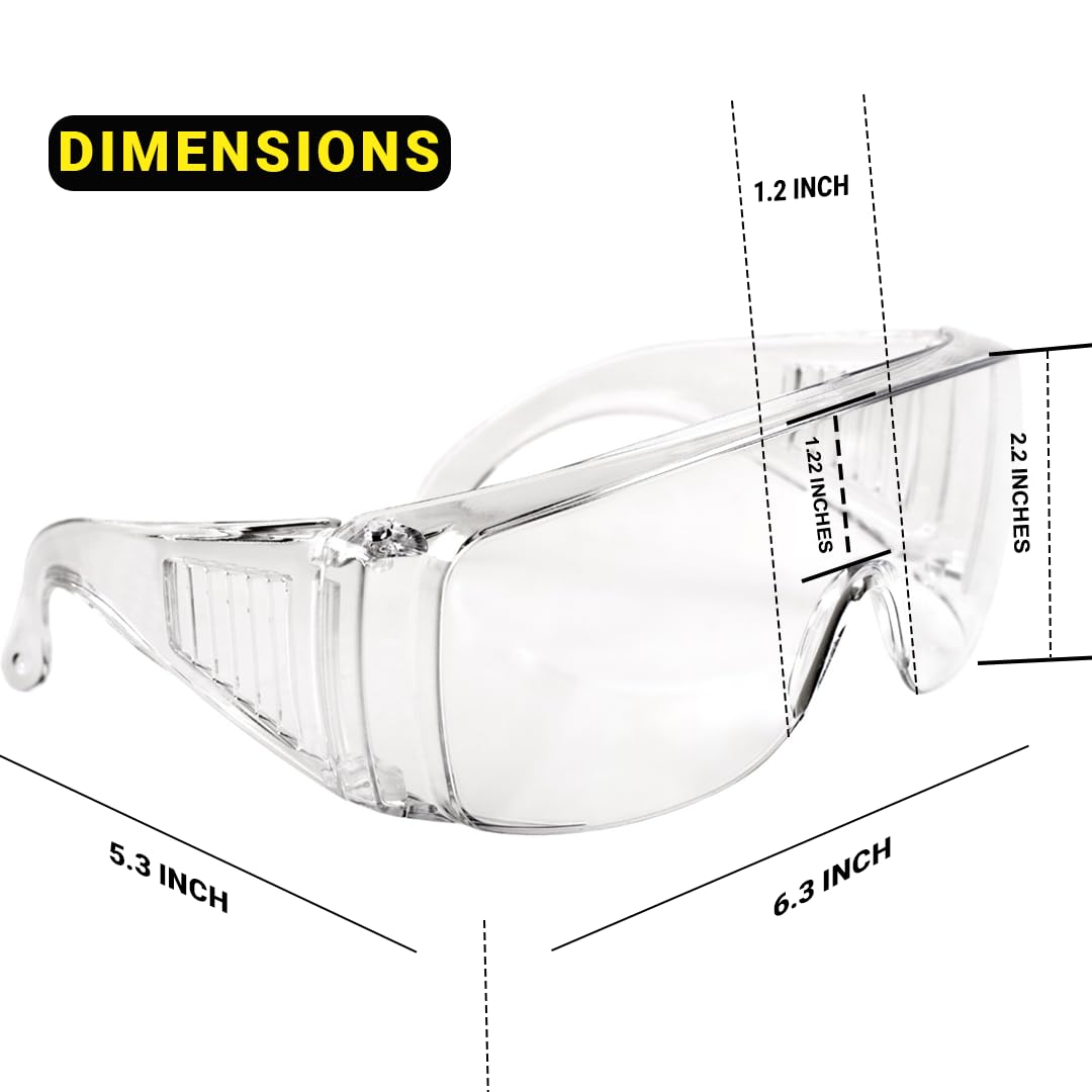 Paquetes a granel de gafas de seguridad sobre lentes, (certificado ANSI Z87.1)