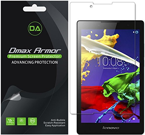 Dmax Armor [3-Pack] for Lenovo TAB3 8 / Tab 3 8 (8-inch) Tablet Screen Protector, Anti-Bubble High Definition Clear Shield
