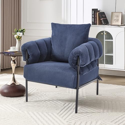 Sillón Plegable Terciopelo Azul miniatura 4