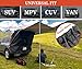 Hasika SUV Camping Tent Car Tailgate Shade Awning with Portable Table Waterproof 3000MM UPF 50+ Black (Large)
