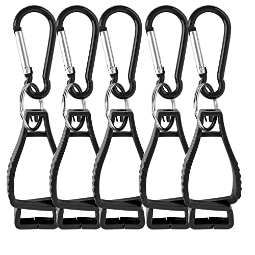 5PCS POM Gants de Travail Clip Grabber Travail Travail Soudage Gant Cintre Titulaire Pince Attrape Bouteille Bouilloire Casque Masque Gardien avec Mousqueton Alliage Porte-clés Boucle Travail Gadget Cover