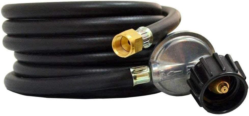 onlyfire Universal QCC1 Low Pressure Propane Regulator Grill Replacement with 12 ft Hose for Most LP Gas Grill, Heater and Fire Pit Table, 3/8" Female Flare Nut