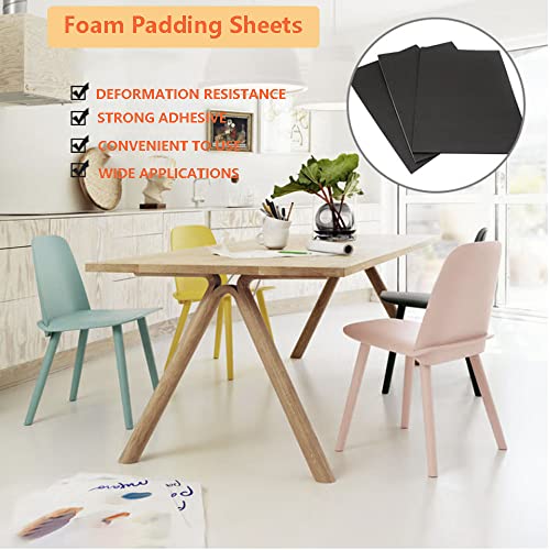 Image of Foam Padding Sheet 1 /4 inch Thick with Adhesive,Adhesive Foam Pad,Closed Cell Foam Sheet Square Rubber Pad Anti-Slip 4 inch X 4 inch X 1 /4 inch (8, 4Inch x 4Inch x1 /4Inch)