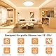Deckenlampe Led Deckenleuchte Holzoptik Lampe, Flach Rund Badlampe Decke Ø30CM 24W 3000K 2400LM Warmweiss Wohnzimmer für Kinderzimmer Schlafzimmer Badzimmer Kinderzimmer Flur Bad Küche Keller Balkon