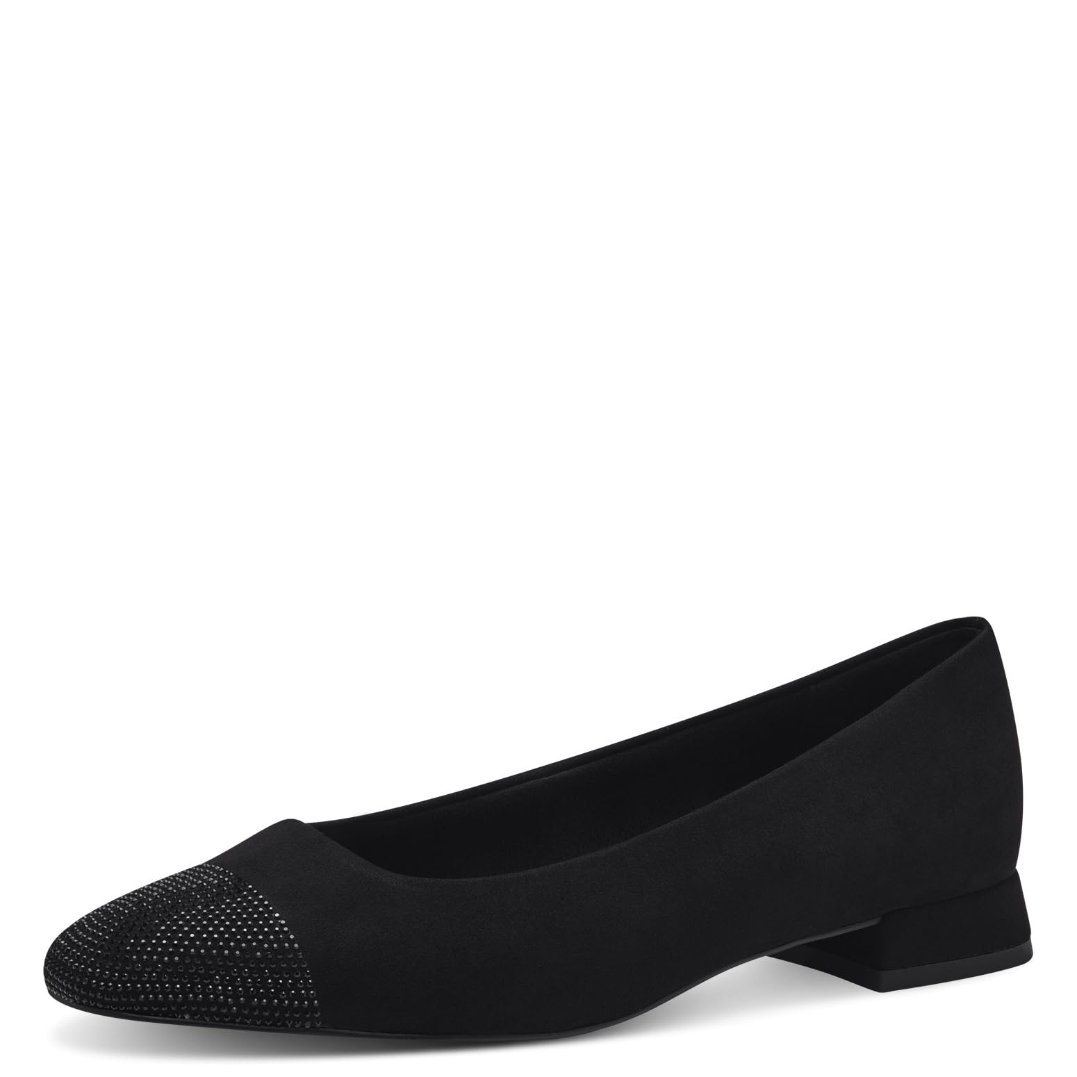 MARCO TOZZI Women's 2-22112-42 Ballet Flat, Black, 5