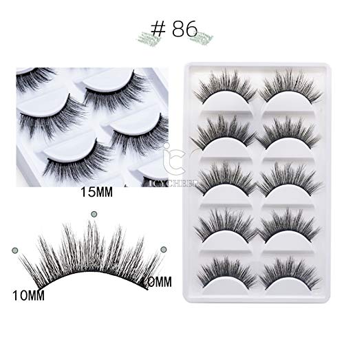 5 Pairs Long Thick Makeup False Eyelashes Fake Eye Lash Extension Handmade Soft #TOP6