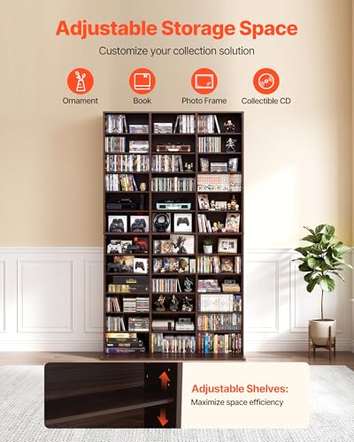 VEVOR-Media-Storage-Cabinet-12-Tier-DVD-Shelf-Organizer-4008-x-909-x-7126-in-Multimedia-Storage-Organizer-for-CDs-DVDs-Books-and-Games-CD-Shelf-for-Living-Room-Home-Office-Recording-Room