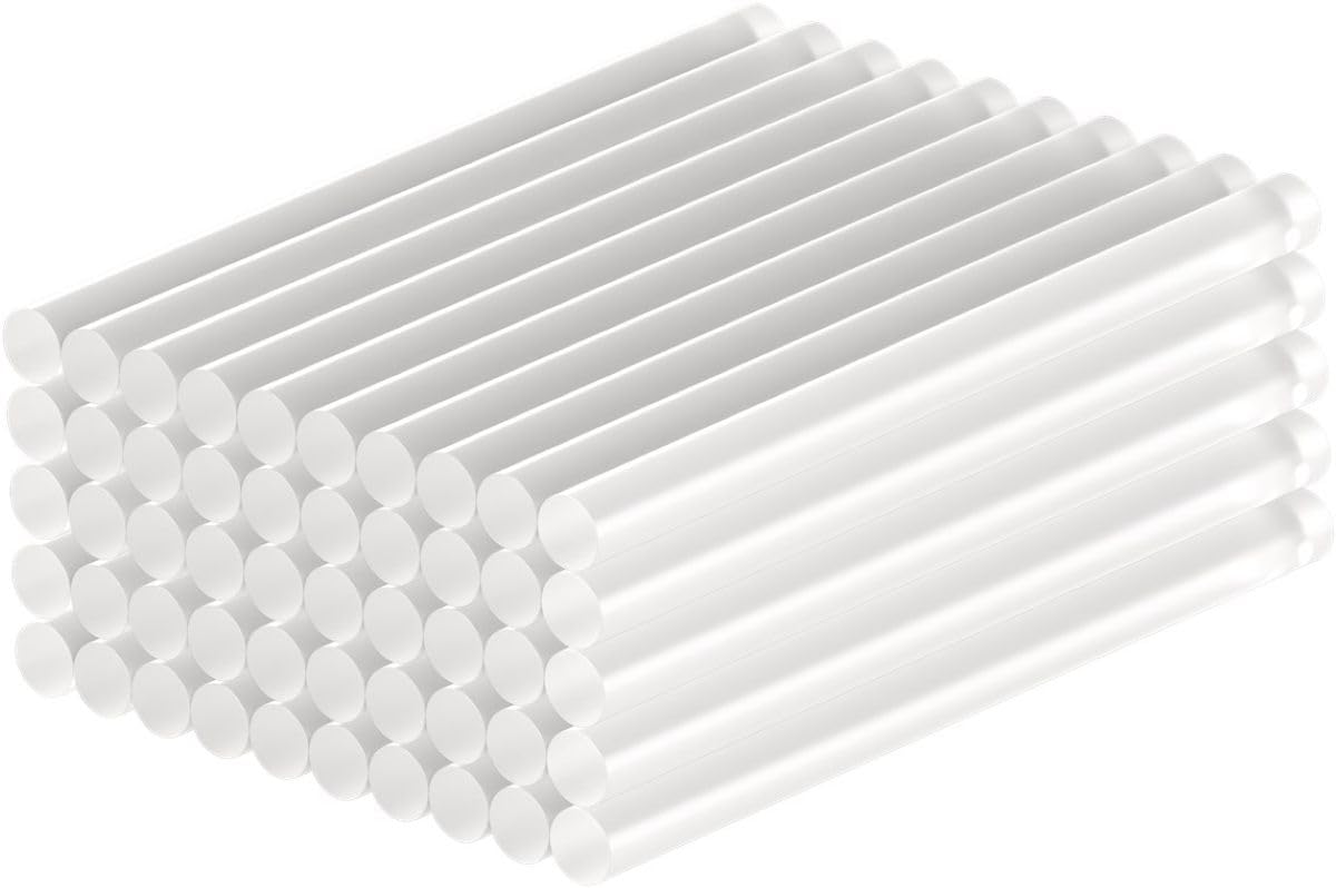 goobay Hot glue gun Sticks 11x200 mm, 50 pcs, Glue Sticks for Standard Glue Guns, Hot Glue Sticks, Quick-drying, for Model Making, Craft and DIY Projects, Transparent - 77853