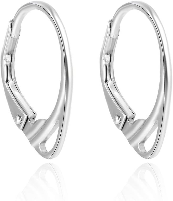10pcs Adabele Authentic 925 Sterling Silver Oval Leverback Earring Hooks 23mm Thick Sturdy Tarnish Resistant DIY Earrings Jewelry Making Findings SS15-3 - Image 3