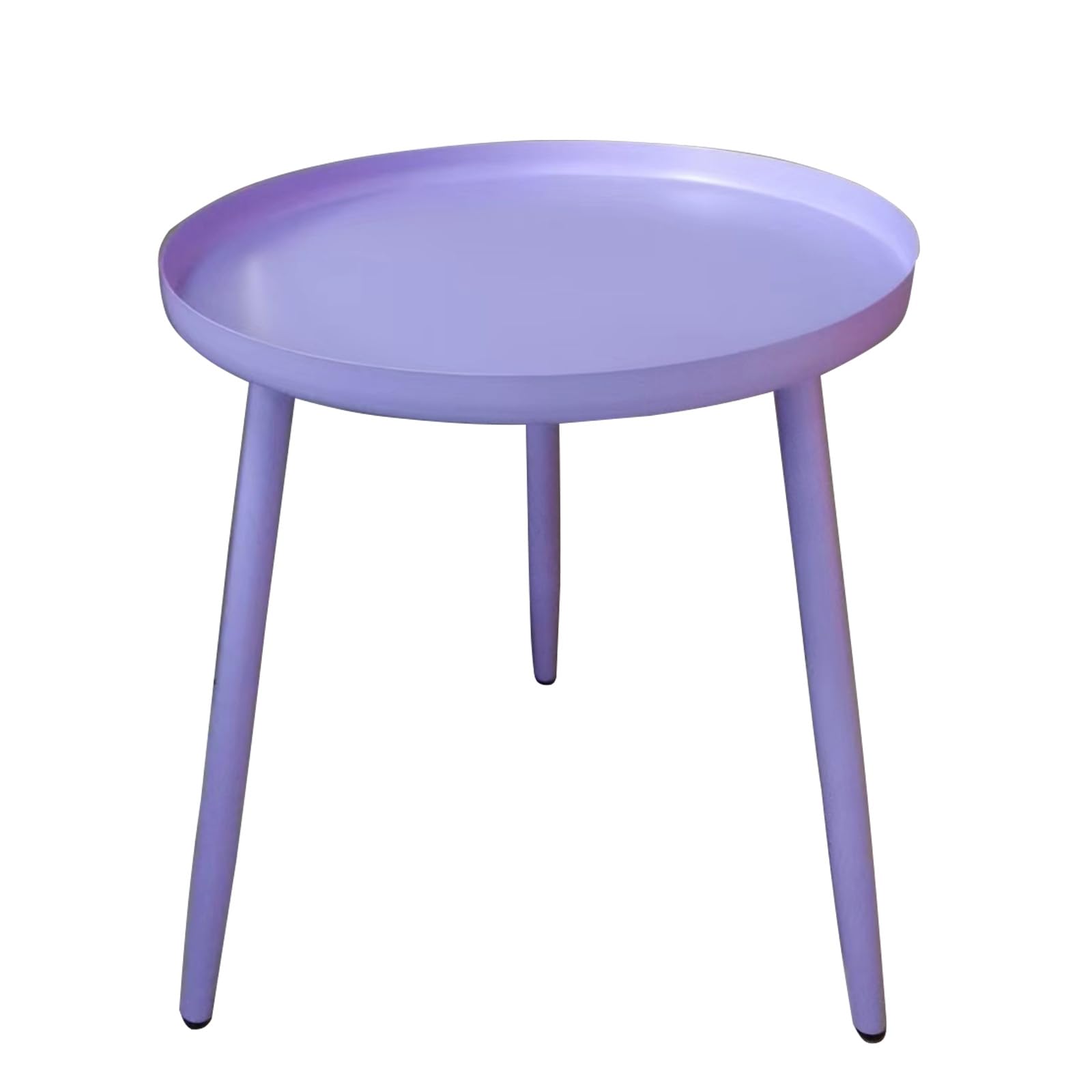 AOJEZOR Outdoor Side Table:End Table for Any Room-Small Side Tables for Small Spaces Purple with 3 Legged