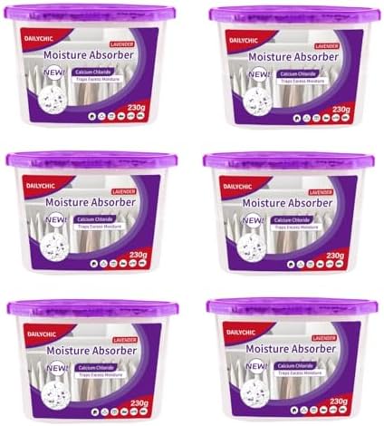 دايلي شيك عبوات ماصة للرطوبة بعطر اللافندر، 230 غرام * 6 عبوات ما...