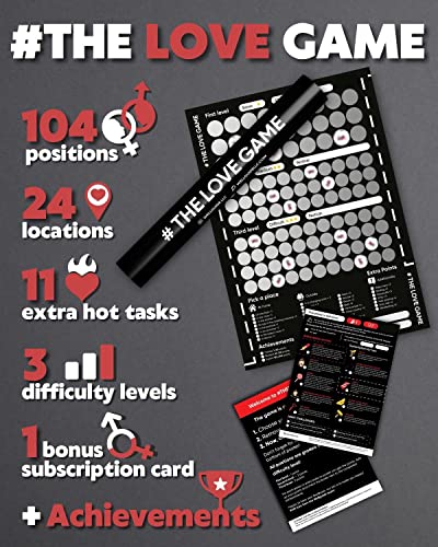 #THELOVEGAME Romantic Scratch Off Date Night Poster #TOP30