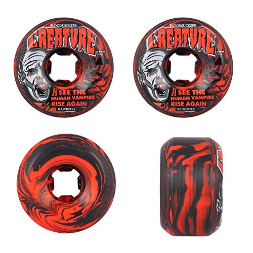 OJ III - Ruedas para monopatín (97 A, 56 mm), Color Rojo y Negro