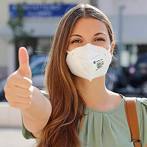 Image of Careview N95 Model CV1221 Non-Woven Fabric Reusable Adjustable Ear Loop Style N95 Protective Face Mask (White, Pack of 20, Without Valve) for Unisex Adult