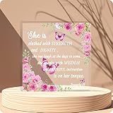 Christian Gifts for Women Acrylic Heart Inspirational Gifts with Bible Verse and Prayers Religious G