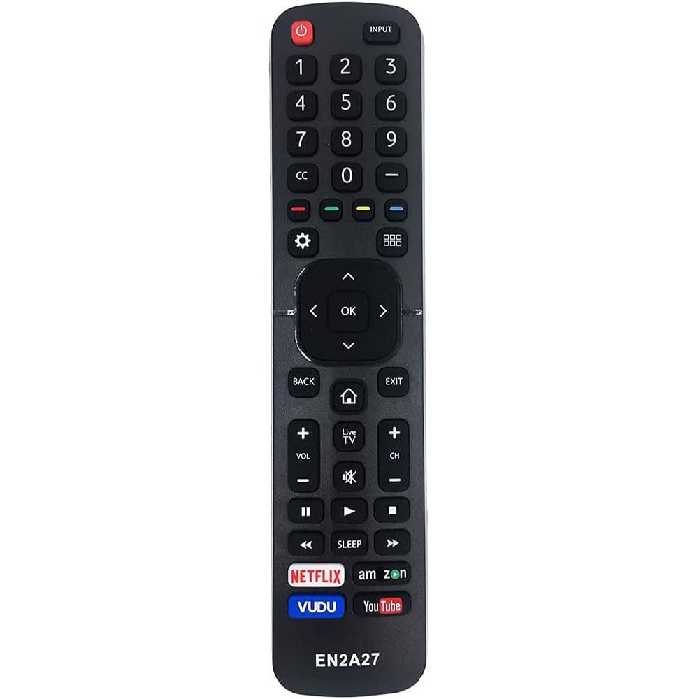 New Replacement Hisense TV Remote Control EN-2A27 for Hisense 4K LED Smart TVs EN2A127H EN2A27HT EN2AN27H EN2AS27H EN2D27 EN33924HS EN33925A