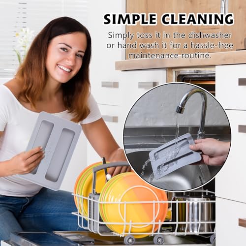 Ymapinc 2Pcs Toaster Cover 2 Slice Silicone Toaster Dust Covers Grey Bread Machine Cover Protector Silicone Toaster Lid Bread Maker Cover Sandwich Machine Part Accessories
