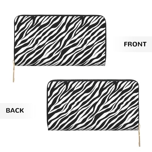 Stylish zebra print Wallet Women, Leather Bifold Multi Card Wallet, Long Purse Women's Wallets 6